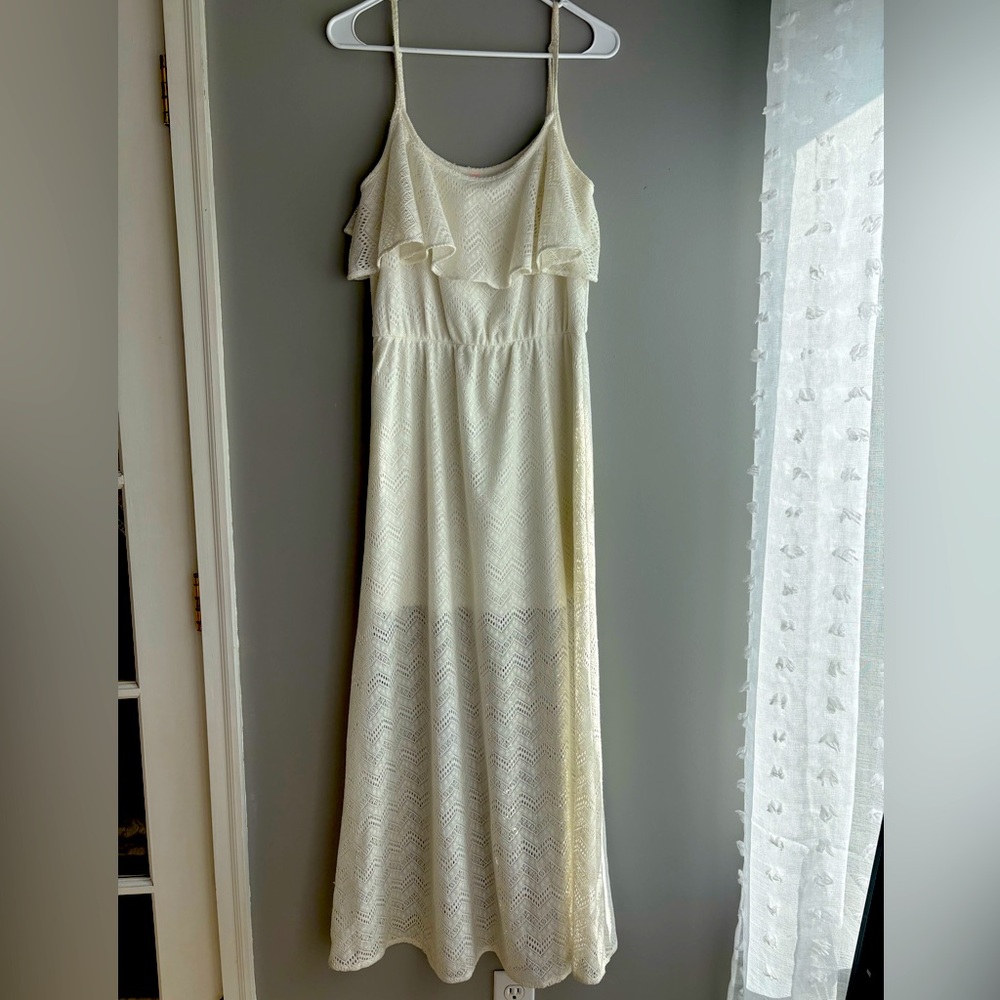 Cream Lace Maxi Dress